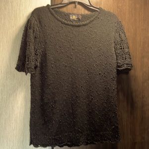 Leroy knitted short sleeve sweater, black, XL, 100% Acrylic